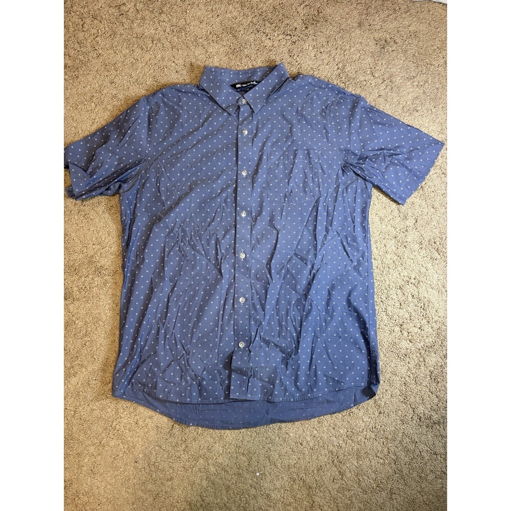 Travis Matthew Button Down Golf Shirt Men's Large‎ Arrow Pattern Lightweight